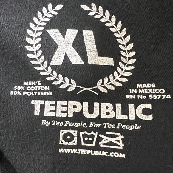 TeePublic Mens Graphic T-Shirt XL Black Muscle Engine American Legend Car Motor - Picture 4 of 4